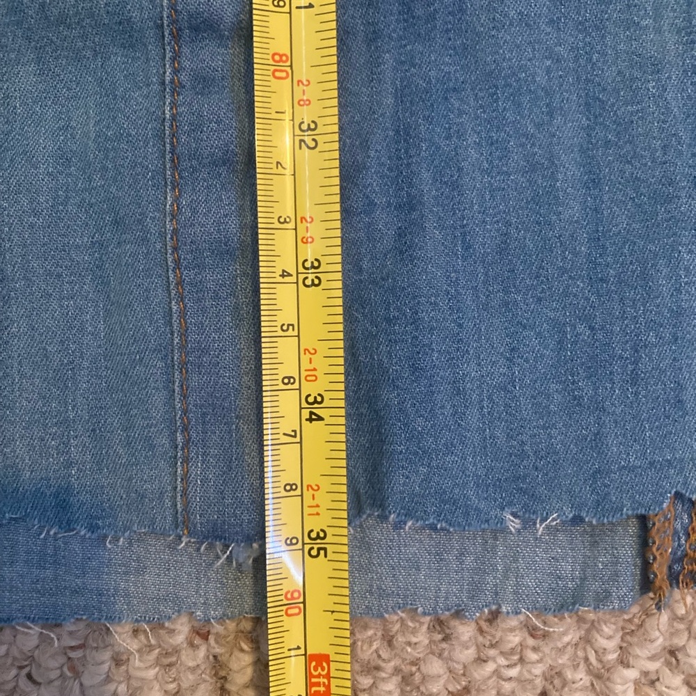 Women’s Gap Distressed Denim Dress Size XXS but fits like a Small - Picture 6 of 7